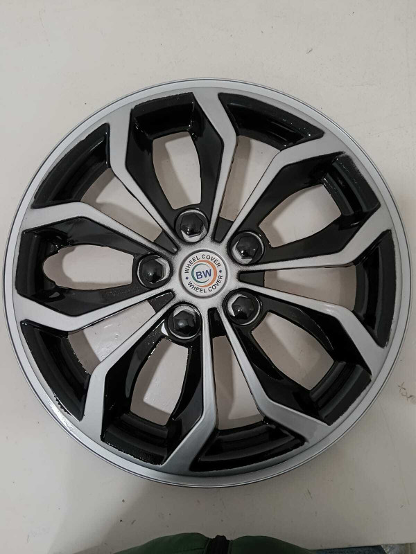 AR ENTERPRISES BLACKGREY15UNIVERSAL Wheel Cover For Universal For Car NA(15.0 inch)