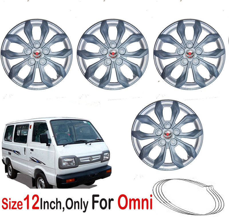 CuboDePlato Wc_visnSlvr_12In_Omni Wheel Cover For Maruti Omni(4.7 inch)