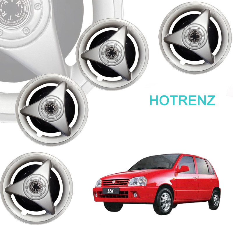 HOTRENZ CAR WHEEL CAP/ WHEEL COVER ATR DEGINE "SILVER_BLACK" 12 INCH Wheel Cover For Maruti Zen, Alto, Eon, Omni, Alto 800(12.0 inch)