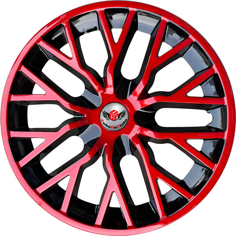 CuboDePlato Delta RedBlack 12 inch Wheel Cover For Maruti, HYUNDAI, Datsun, Universal For Car, Tata Universal For Car(12.0 inch)