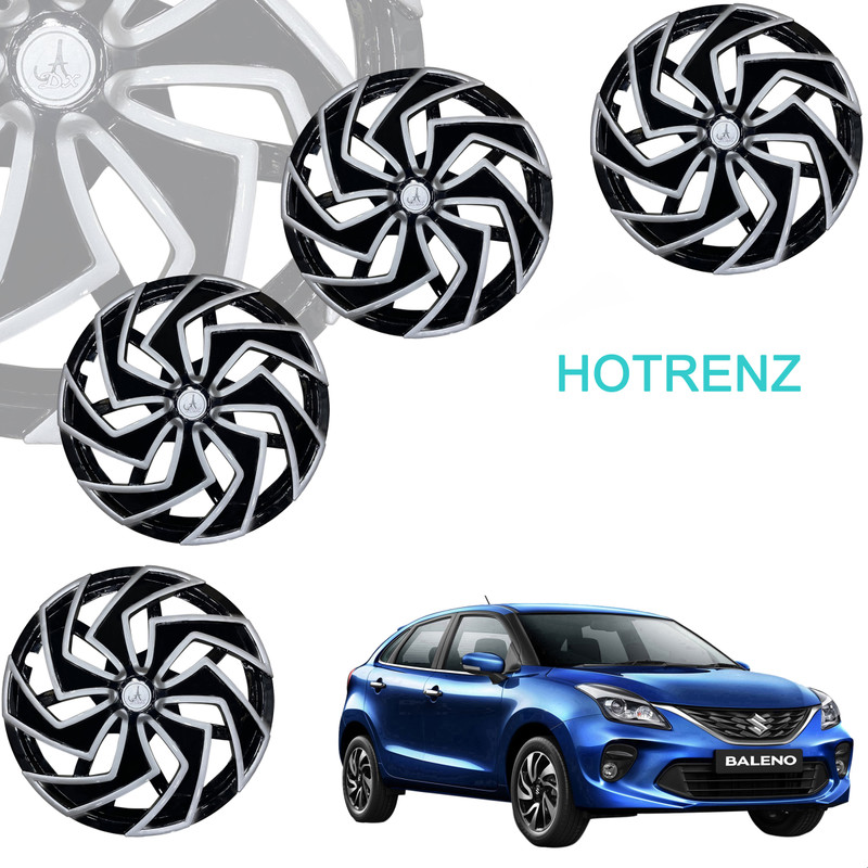 HOTRENZ CAR WHEEL CAP/ WHEEL COVER WEB DEGINE "SILVER_BLACK_COLOR" 15 INCH Wheel Cover For Maruti Baleno, Zest, Sumo, SX4, Etios, Ertiga, Baleno, Manza, Polo, Xylo, Innova, Glanza V(15.0 inch)