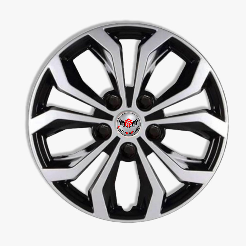 CuboDePlato Fury Colour-Silver Black/size-14Inch Wheel Cover For NA Swift, Swift Dzire, Grand i10, Amaze, Aura S CNG(14.0 inch)
