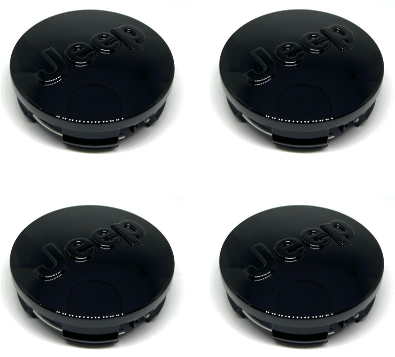 CARVANA Oem Black 63MM Wheel Center Cap For Jeep Compass Set of 4pc Wheel Cover For Jeep Jeep, Compass 1.4 Limited Option(2.5 inch)