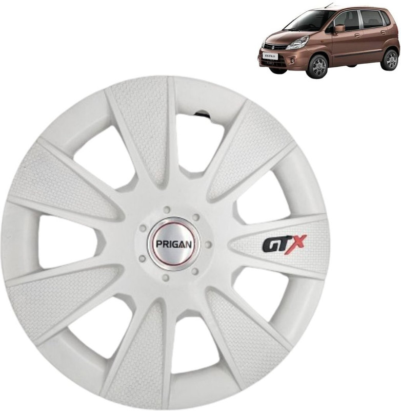 PRIGAN Zen Estilo GTX White 13 Inch For ESTILO Wheel Cover For Maruti Zen Estilo(13.0 inch)