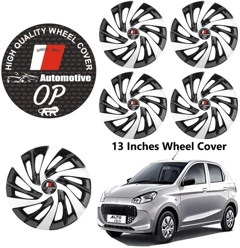 Origin Paradise Silver Black Wheel Cover/Cap for Alto K10 Car, Car Wheel Cover Wheel Cover For Maruti Alto K10(13.0 inch)
