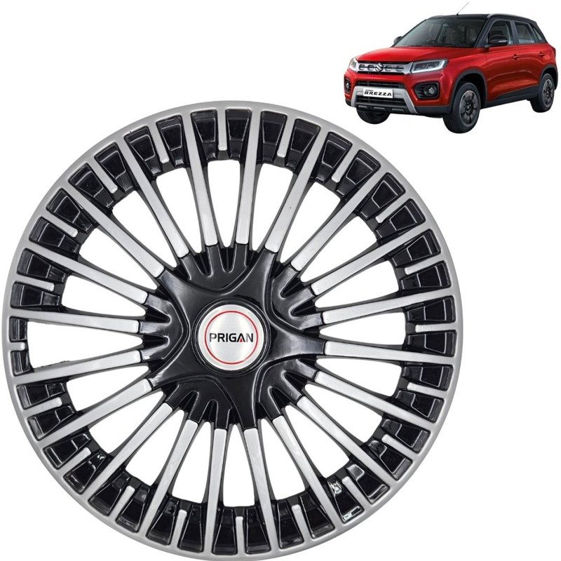 PRIGAN Acura Silver Black 16 Inch For Brezza Wheel Cover For Maruti Universal For Car(16.0 inch)