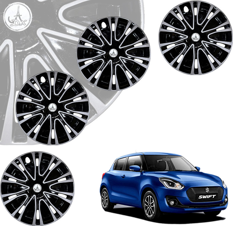 HOTRENZ Car Wheel Cover Set of 4 for 14 Inch Wheels Silver Hub Caps Durable Fit -L71 Wheel Cover For Universal For Car Universal For Car(5.5 inch)