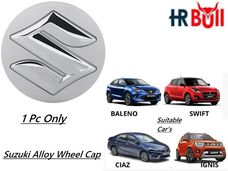 HRBull Maruti Suzuki Alloy Wheel Cap Wheel Cover For Maruti Swift, Baleno, Ignis 1.2 AMT Alpha Petrol, Ciaz(2.0 inch)