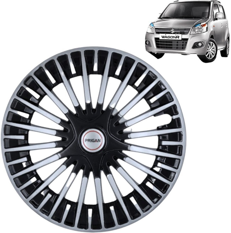 PRIGAN Wagon R VXI Acura Black Silver 14 INCH Wheel Cover For Maruti Wagon R VXI(14.0 inch)