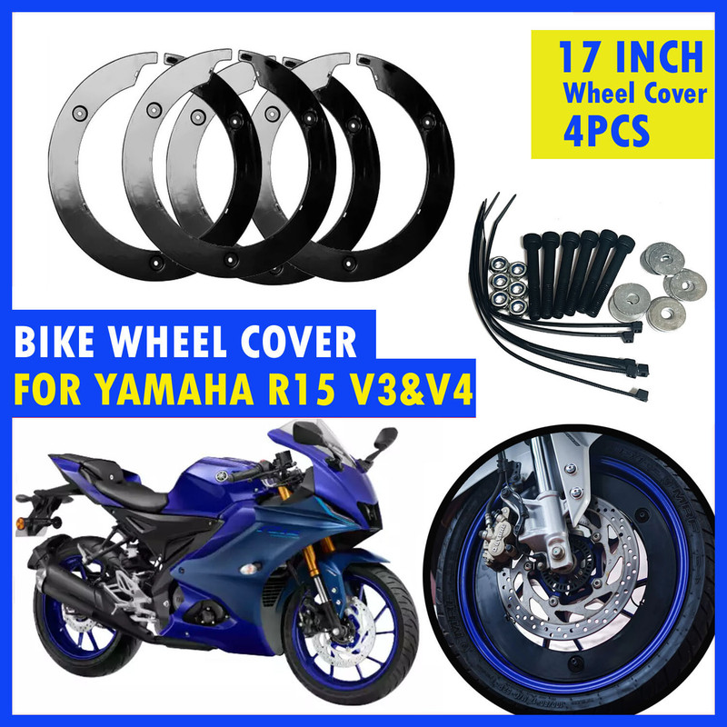 SRPHERE PRO DISC WHEEL COVER FOR Yamaha R15 V3 & V4 Wheel Cover For NA NA(16.9 inch)