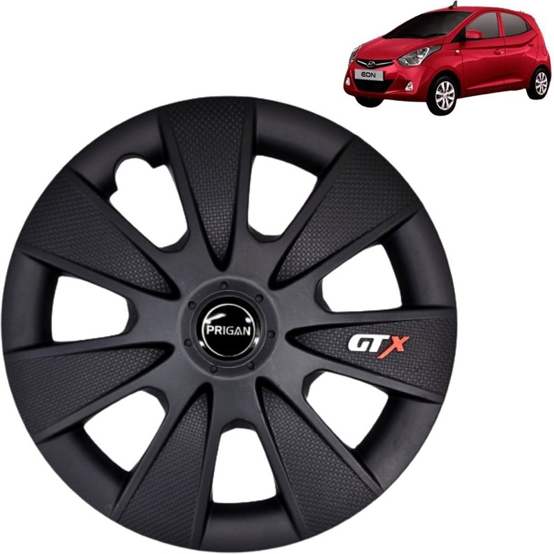 PRIGAN Eon GTX Matte Black 12 INCH Wheel Cover For HYUNDAI Eon(12.0 inch)