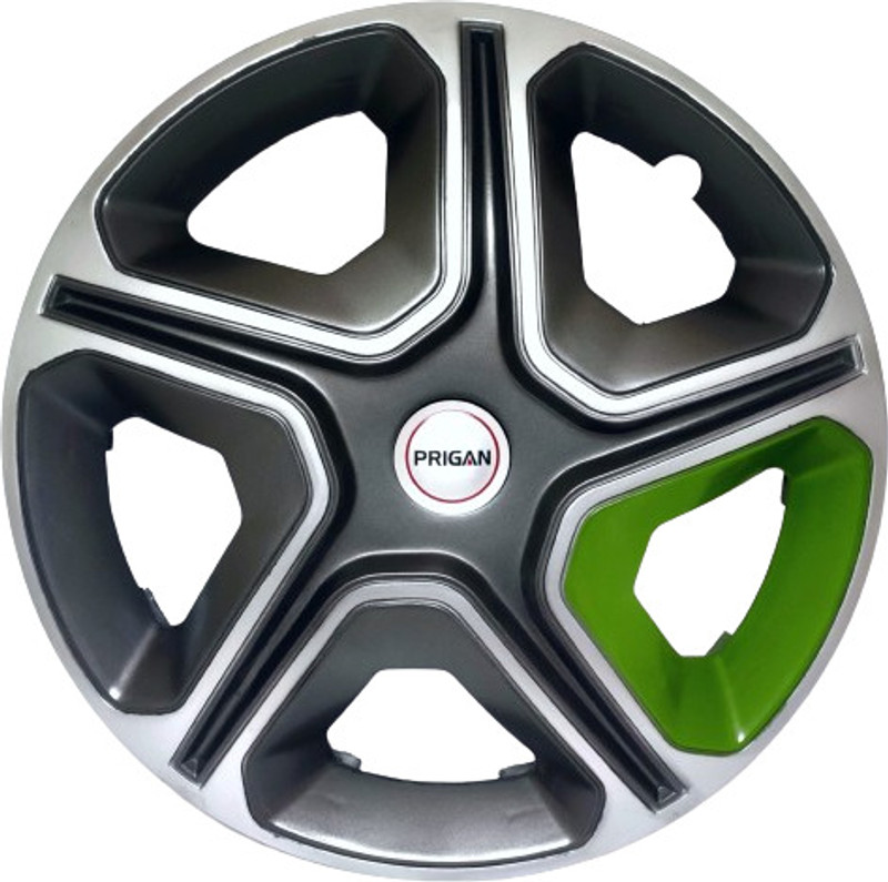 PRIGAN NEXON GREY SILVER GREEN 16 INCH Wheel Cover For Universal For Car NA(16.0 inch)
