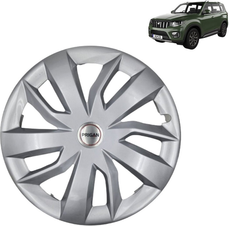 PRIGAN New Scorpio Silver 17 INCH Wheel Cover For Mahindra New Scorpio(17.0 inch)