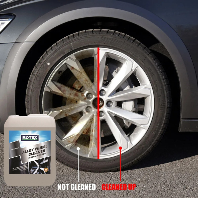 Rotex Premium Alloy Wheel Cleaner For Deep Clean Restores Shine, Removes Dirt 5 L Wheel Tire Cleaner(Pack of 1)