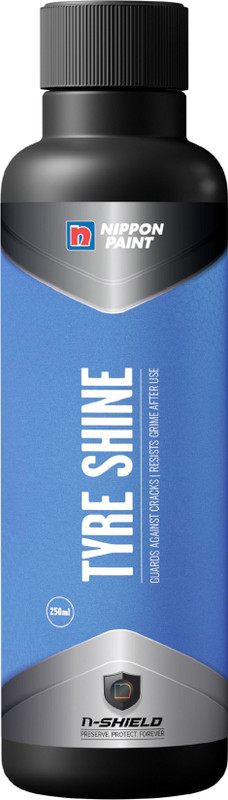 Nippon Paint n-Shield Tyre Shine Spray | Long Lasting Gloss, Restores Black Finish 250 ml Wheel Tire Cleaner(Pack of 1)