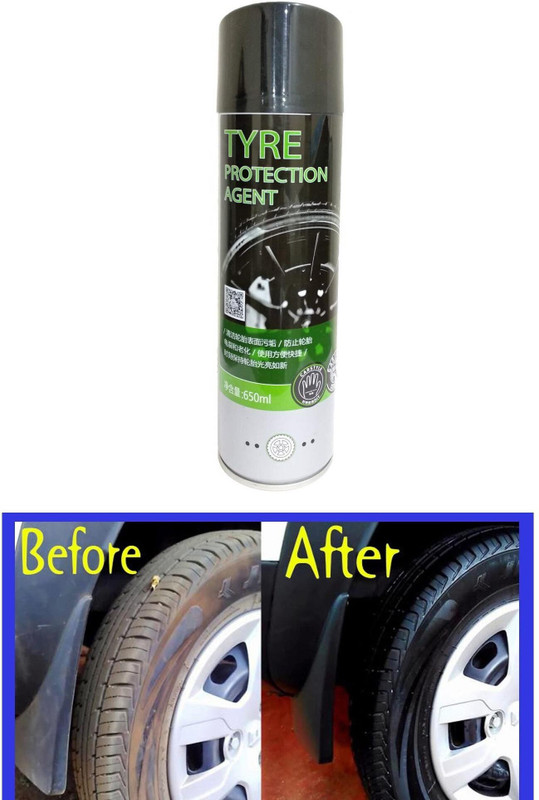 aksmit Tyre Protection Agent and Shiner 650 ml Wheel Tire Cleaner(Pack of 1)