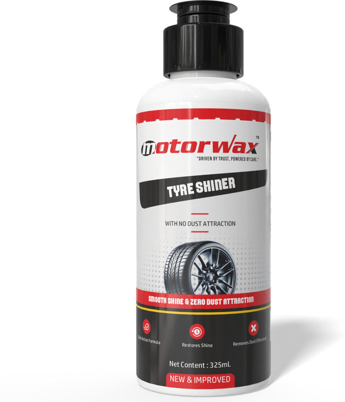 Motorwax Tyre Shiner for Car and Bike, Tyre Restorer 325 ml Wheel Tire Cleaner(Pack of 1)