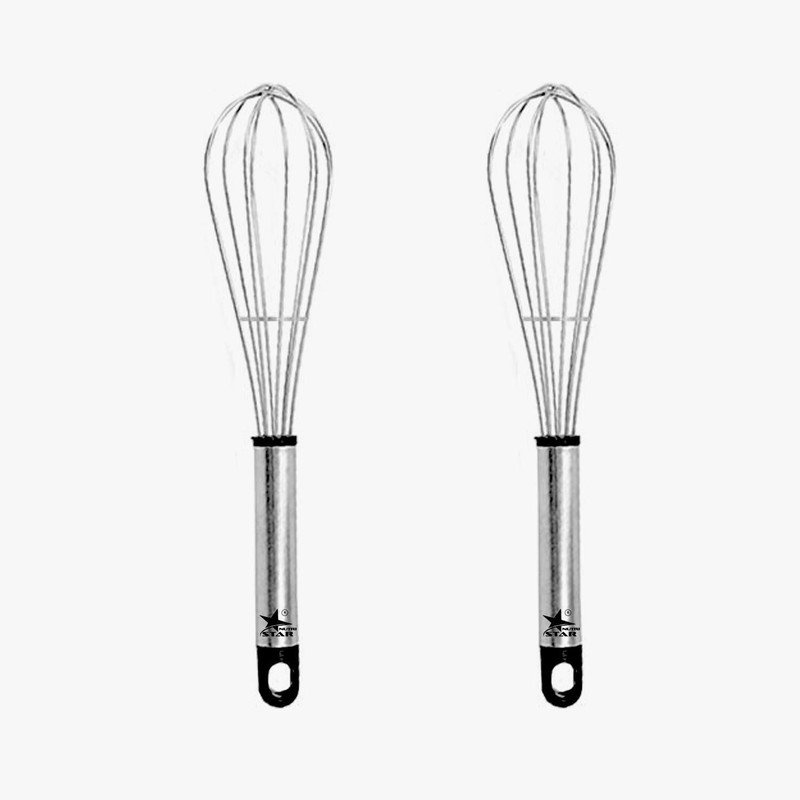lookat Whisk for Milk and Egg Beater (9 Inch) Set of 2 Piece Stainless Steel Balloon Whisk(Pack of 2)