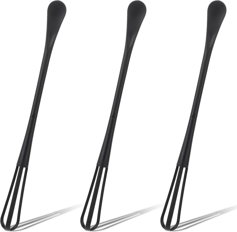 SIYANSHU Black Egg Whisk Plastic Balloon Whisk(Pack of 3)