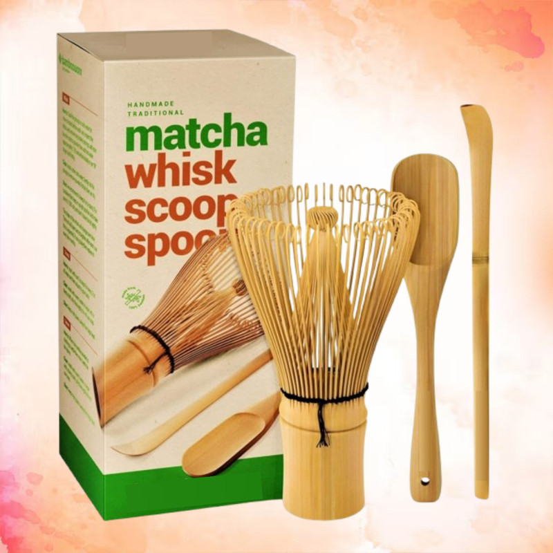 Sueriv Traditional Tea Preparation Set Bamboo Coil Whisk