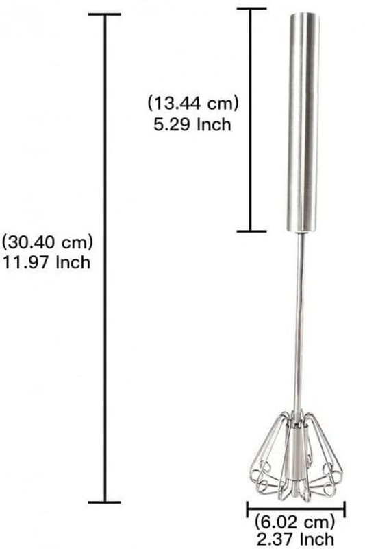 FIVANIO Stainless Steel Hand Push Whisk for Egg Beater, Milk Frother, Beating Tool Stainless Steel Ball Whisk