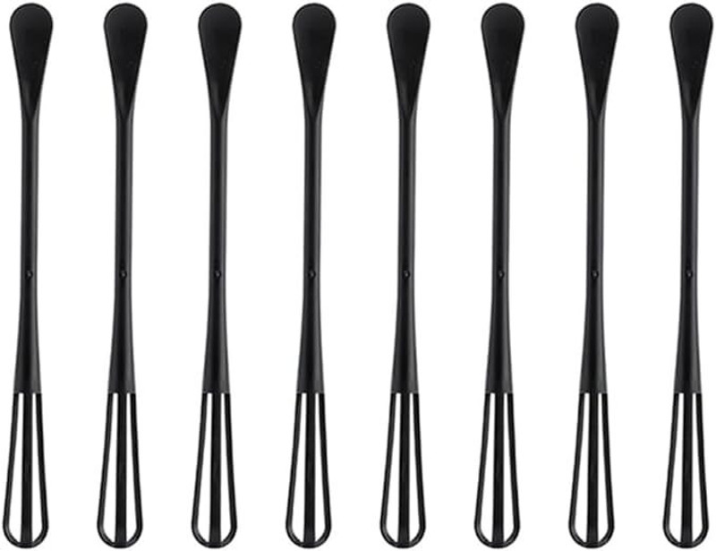 RASTVI Black Egg Whisk Plastic Balloon Whisk(Pack of 8)