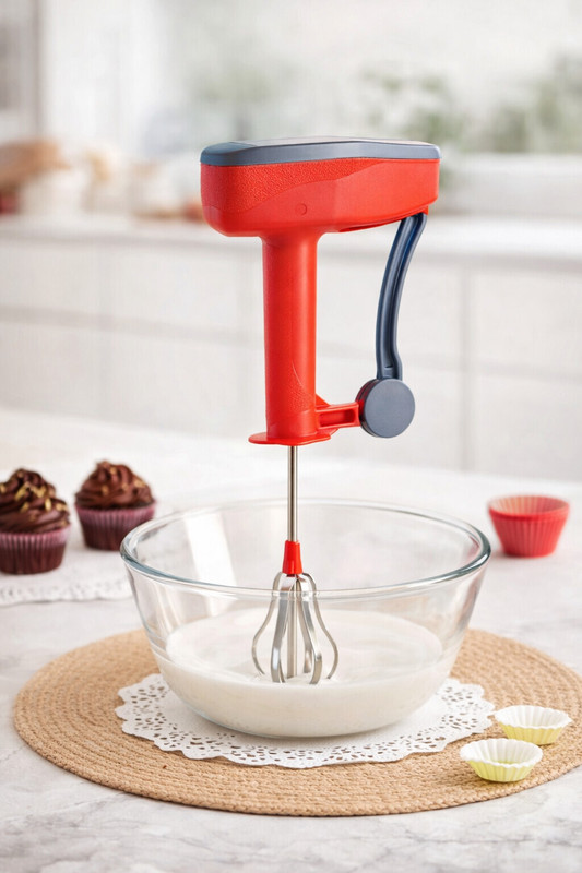 Zenvora Manual Hand Blender for Mixing | Lassi, Batter & Liquid Mixing Tool for Kitchen Stainless Steel Spiral Whisk