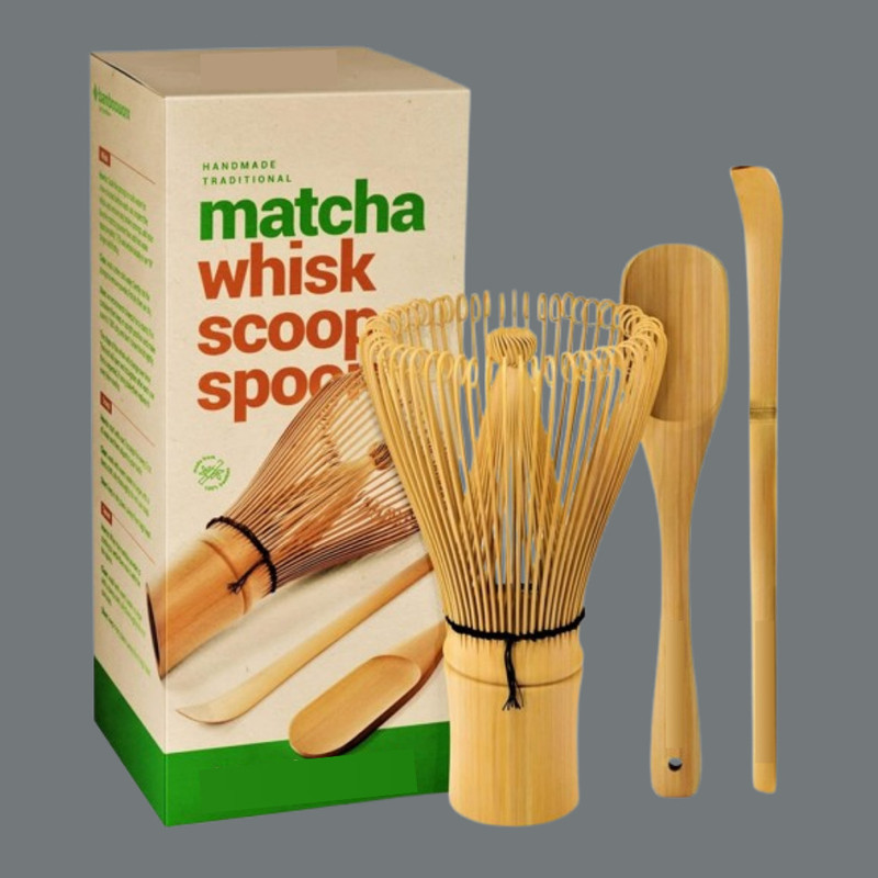 YJENTERPRISE Functional Tea Artistry Whisk and Measuring Accessory Set Bamboo Coil Whisk