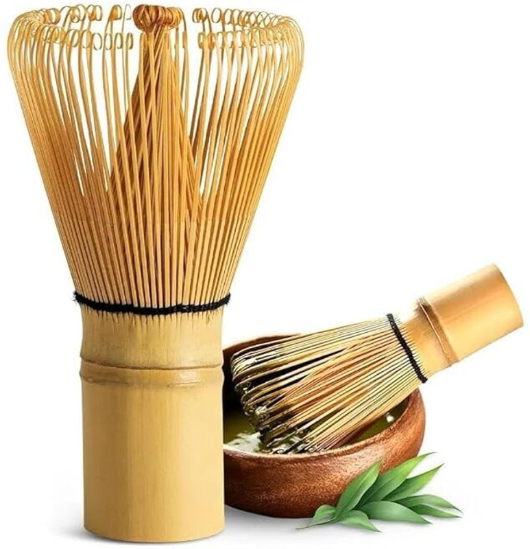 Vishbin Matcha Whisk 120-Prong Bamboo Matcha Whisk Set for Matcha Powder Bamboo Balloon Whisk