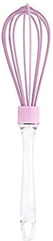 MobFest Large Silicone Egg Whisk Acrylic Handle Balloon Whisk Egg Beater Silicone Flat Whisk