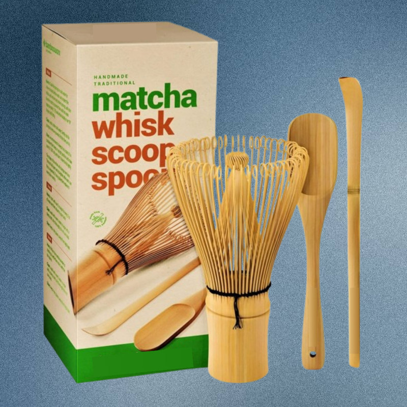 Sueriv Sustainably Sourced Bamboo Matcha Whisk and Tool Collection Bamboo Coil Whisk