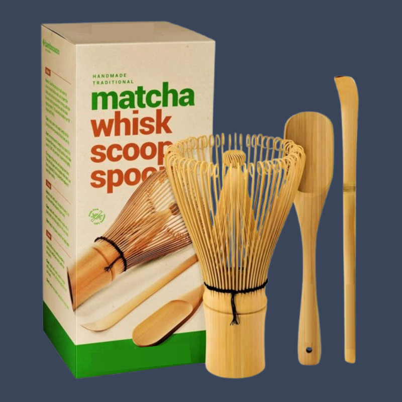Sueriv Signature Bamboo Whisk and Measuring Scoop Collection Bamboo Coil Whisk