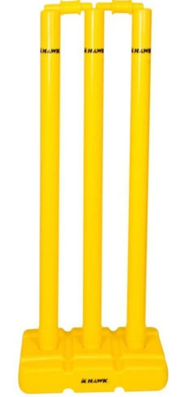 Masterstrok High Quality PVC yellow colour Cricket Wicket(Yellow)