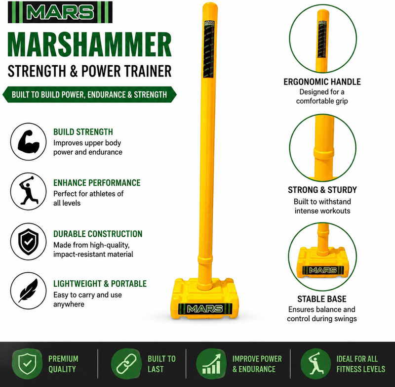 MARS PVC/PLASTIC Cricket Training Wicket for Bowling Practice | Heavy Duty Stump |(Yellow)