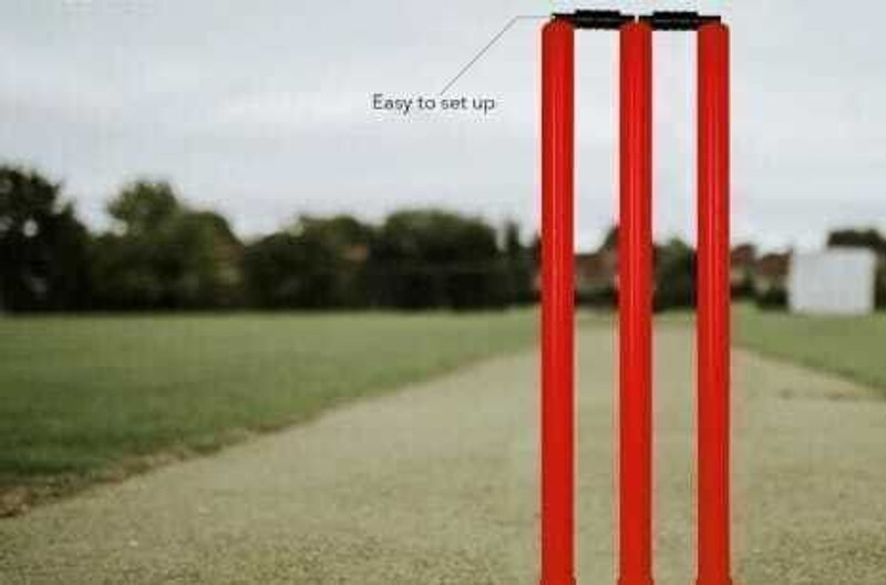 VICTOO Standard Wickets for Ground, Match, Tournament Stump with Stand & Bails(Multicolor)