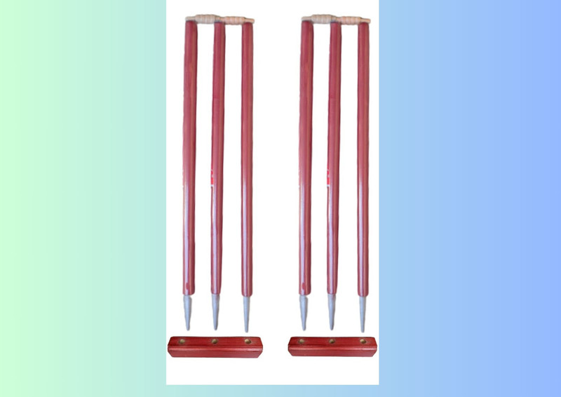 vinox FITINDIA RED STUMPS WITH BASE FULL SIZE STUMPS(Red)