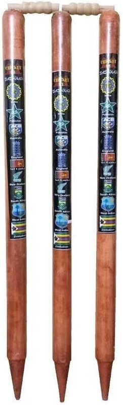 vinox Natural Brown Wicket set(Brown)