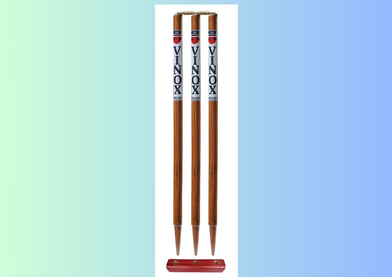 vinox wodeen cricket stumps full size stumps(Brown)