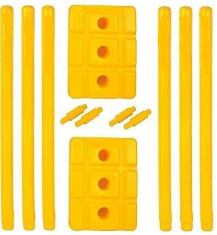 KP SPORTS FULL SIZE HEAVY CRICKET STUMPS INCLUDES 6 STUMPS 2 BASE 4 BAILS(Multicolor)