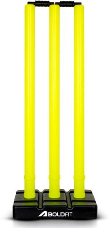 NIVONSPORTS Cricket Plastic Wickets, Stump Set(Yellow, Black)
