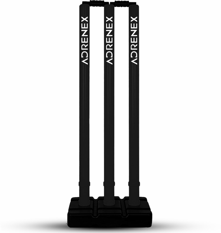 Adrenex Wickets Cricket Stumps Plastic Stump Stand Wicket ,Easy-to-Set-Up for Quick Play(Black)