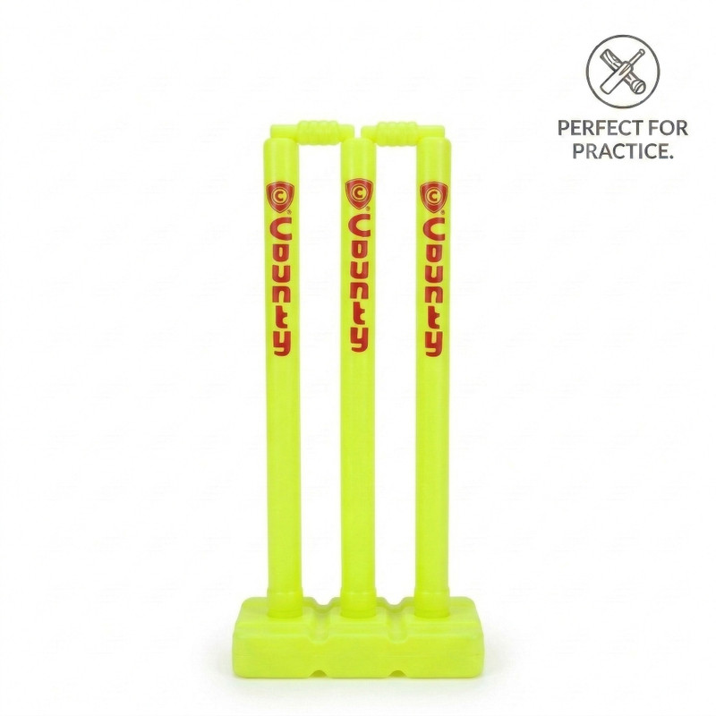 County Plastic Cricket Stumps 24 Inch For Juniors(Yellow)