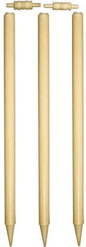 KIRAT SPORTS Wooden Cricket Stumps set (Beige)(Beige)