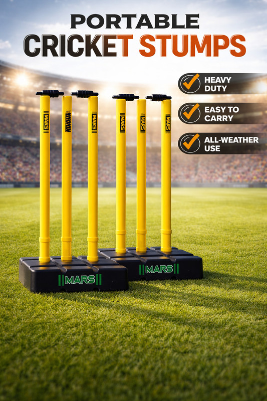 KKSP 2 SATAJAYPremium Neon Cricket Stumps – Durable, Lightweight(Green, Black)