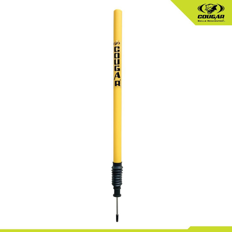 COUGAR Plastic Target Cricket Flexible Single Steel Spring Stump for Bowling Practice(Yellow)