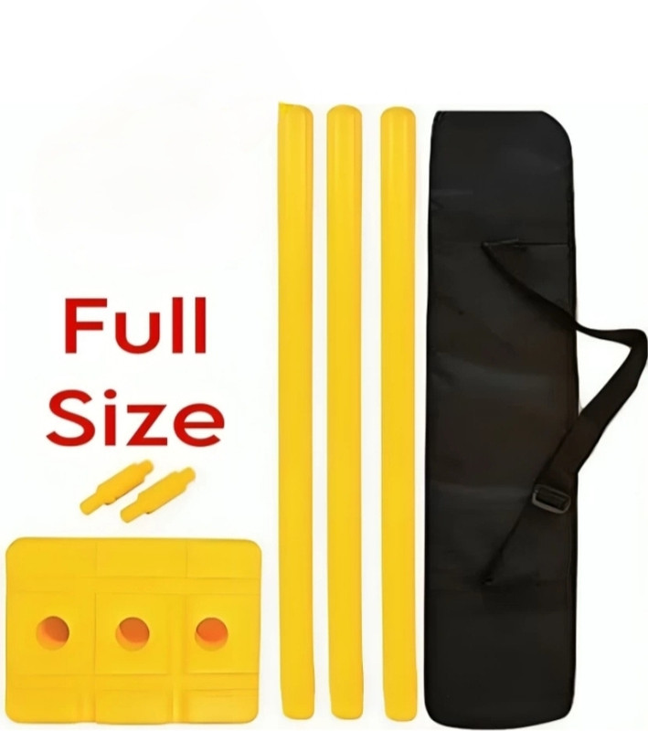 GKT SPORTS Full size stumps set with bag(Yellow)