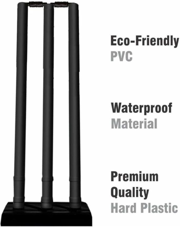 SportskartX Standard Black Cricket Stump Set of 3(Black)