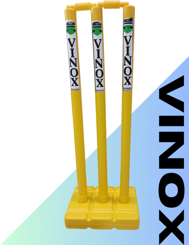 vinox HARD PVC PLASTIC CRICKET WICKET STUMP SET(Yellow)