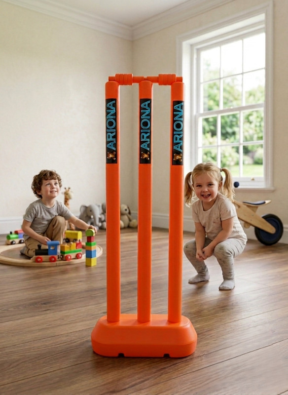 ARIONA Kid Stumps strength and long-lasting plastic quality Wicket Set(Orange)