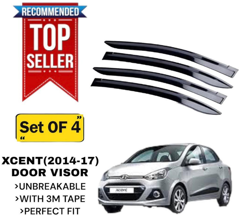 GENFRIDD For Non-convertibles Front Wind Deflector(Tinted Hyundai Xcent)